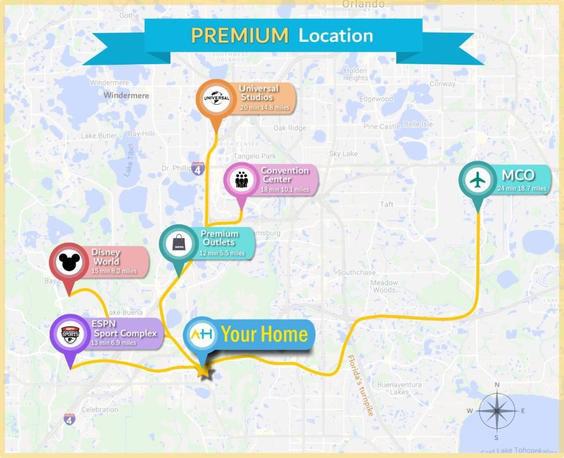 Splendid Thematic 2Br With Waterpark Lejlighed Kissimmee Eksteriør billede